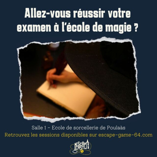 Bientôt un mois depuis le début des vacances !

Toujours à la recherche d'une formation pour l'an prochain ? Tenter d'intégrer la prestigieuse académie de Sorcellerie de Poudlaàs ! Parviendrez-vous à résoudre toutes les épreuves organisées par le professeur Gumbolus ✨

#examen #examens #escape #bearn #laas #escapecastle #escapegame #magie